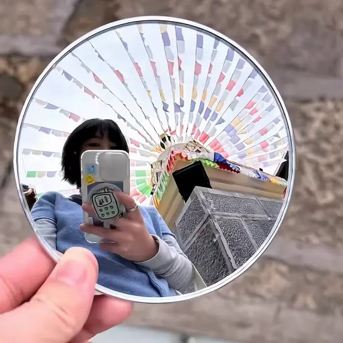 Miroir Convexe Rond pour Selfie de Voyage