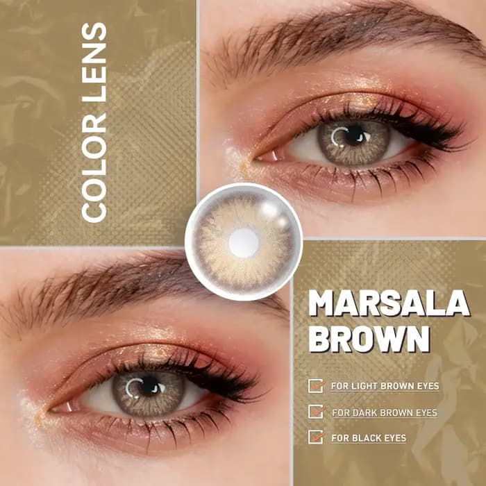 Lentilles de contact colorées vertes avec correction de la myopie