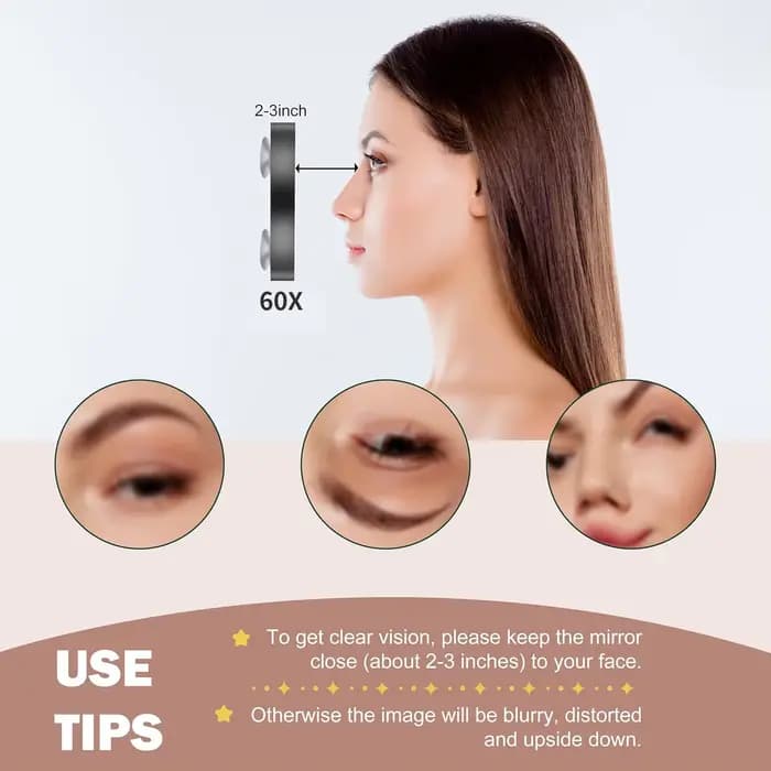 Miroir de maquillage Portable 60X