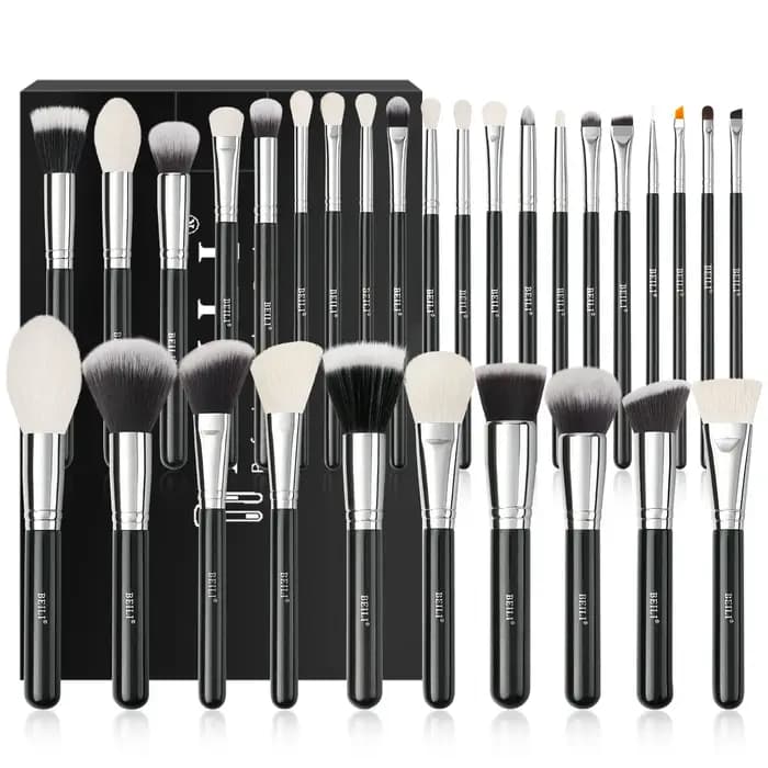Ensemble de 30 pinceaux de maquillage professionnels de qualité supérieure, poils de chèvre naturels, pinceaux pour fond de teint, poudre pour le visage, blush, cosmétiques