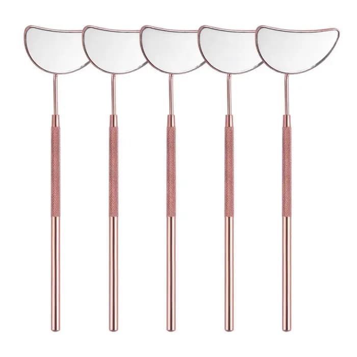 Miroir à cils demi-cercle, longue main pour vérifier les faux cils, fournitures d'extension, accessoires, outils de maquillage pour femmes, 1 pièce