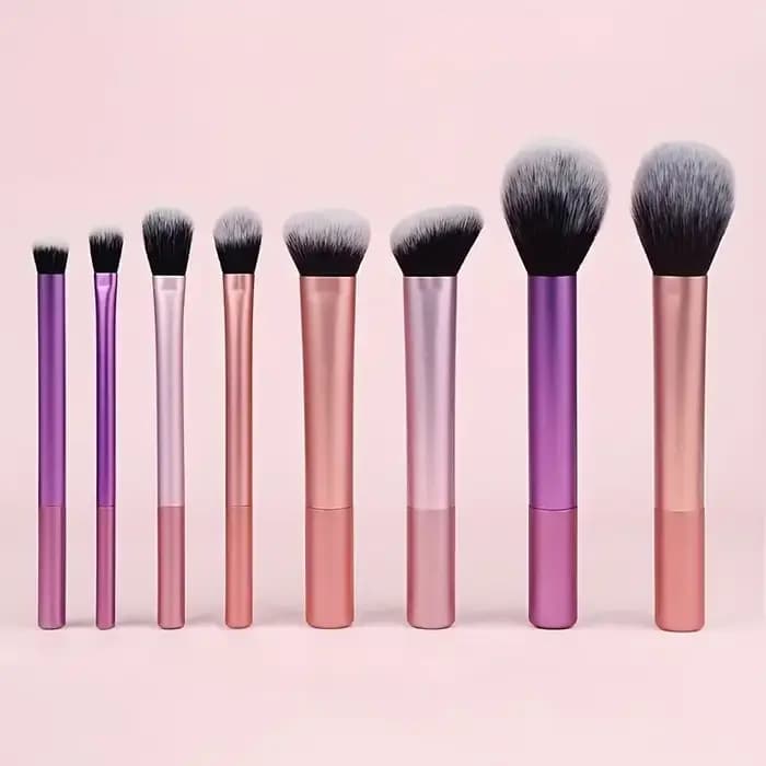 Kit de pinceaux de maquillage synthétiques doux