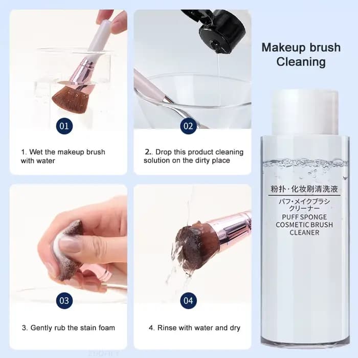 50/80/100ml pinceaux de maquillage éponges liquide de nettoyage