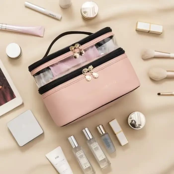 Trousse de maquillage double couche