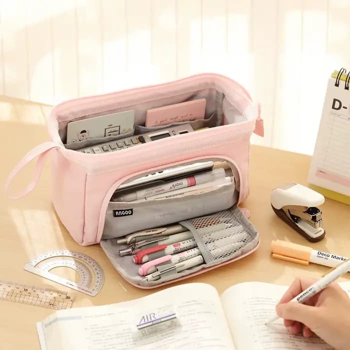 Grande trousse à crayons mignonne pour étudiants