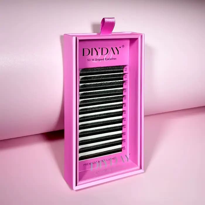 DIYDAY nouveau Style 5D W forme Extensions de cils différentes longueurs 5D en forme de W faux cils