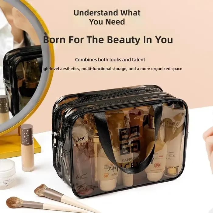 Trousse de Toilette Double Couche Imperméable pour Voyage
