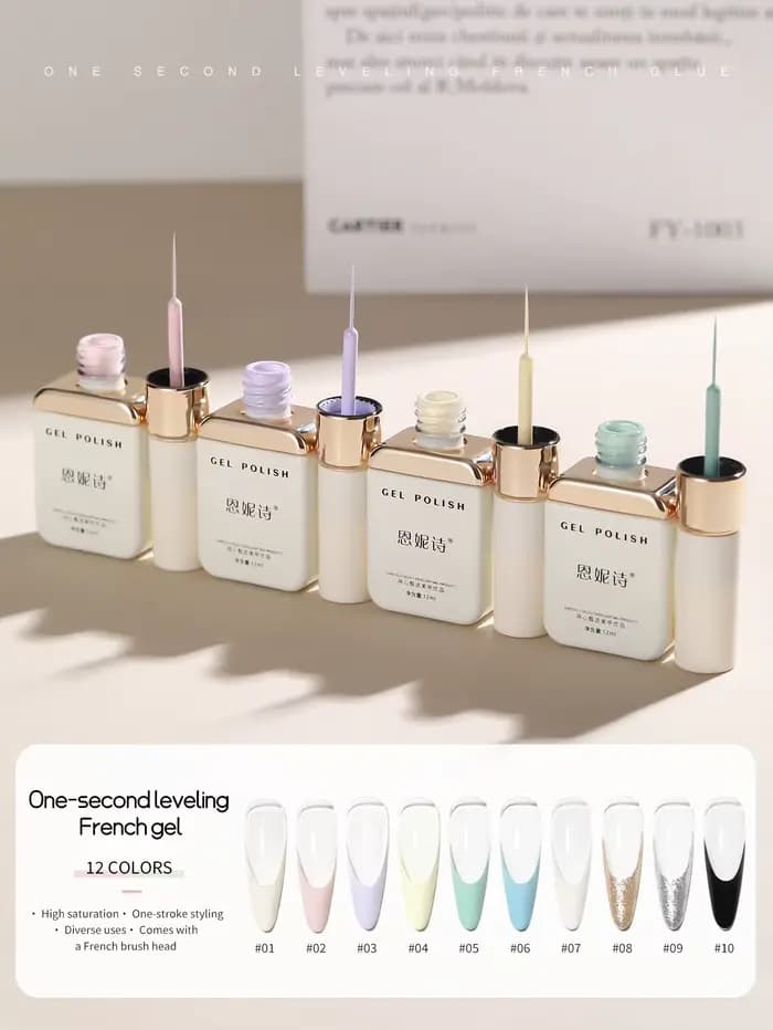 Colle pour vernis à ongles de Style français, 12ml, un deuxième nivellement, nouvelle haute Saturati