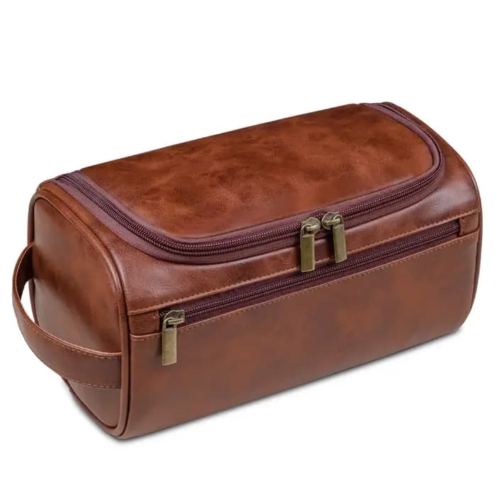 Trousse de toilette en cuir pour hommes et femmes