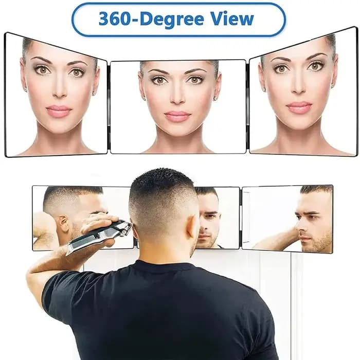Nouveau miroir 3 voies pour la coupe de cheveux en solo