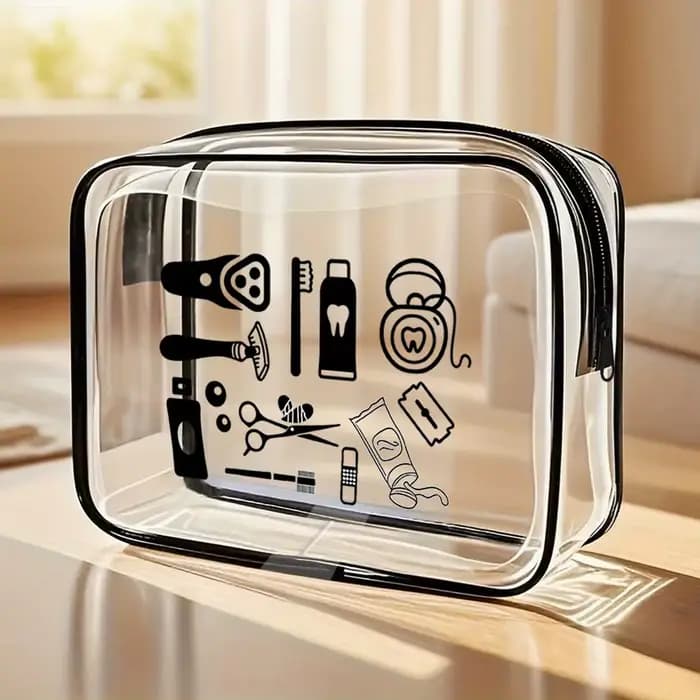 Trousse de toilette transparente pour femme – Organisateur de maquillage de voyage pour salle de sport