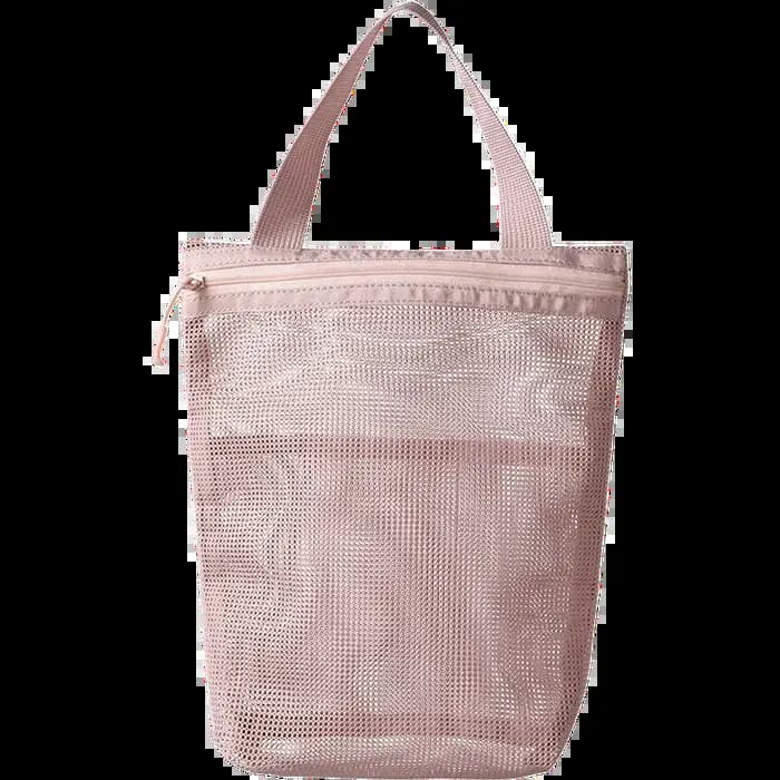 Trousse de toilette portable avec poignée pratique, grande capacité, sac de rangement en maille pour articles de toilette, trousse de maquillage pour voyages d'affaires
