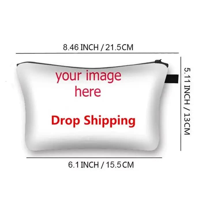 Trousse à cosmétiques personnalisable avec votre image/logo/nom pour femme
