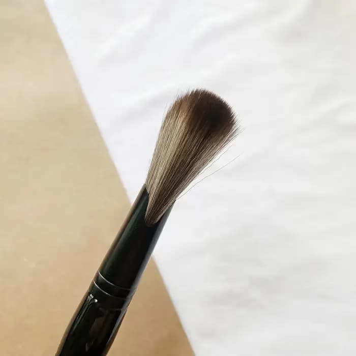 SCOTT – brosse à poudre transparente en forme d'éventail, 66 cheveux synthétiques doux, Blush, mélange de reflets, brosse de maquillage cosmétique
