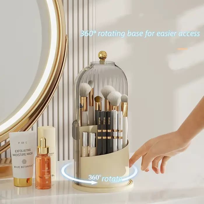 Boîte de rangement rotative pour pinceaux de maquillage pour offrir votre coiffeuse