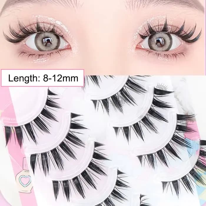 Nouvelle poupée cils Extension naturel oeil de chat faux cils Cosplay maquillage bande croisée cils