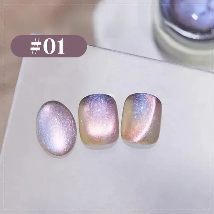 TC 10ML Aurora nuit cristal oeil de chat Gel Internet rouge presse sur les ongles glace Transparent Double lumière soie