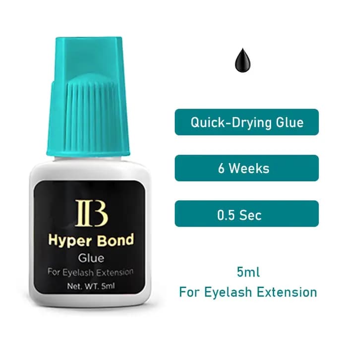 1 bouteille de colle originale IB Super Plus pour Extensions de cils 5ml corée professionnelle IB or vin rouge bouchon