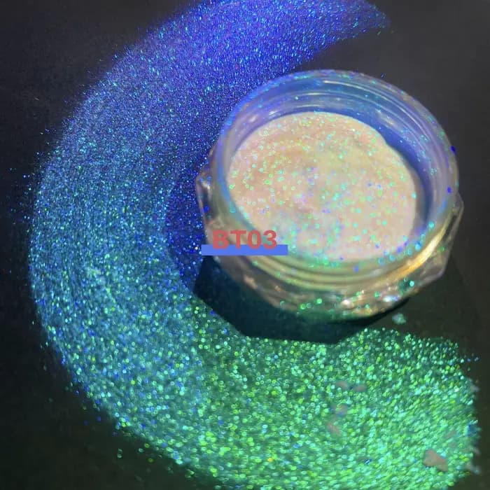 Poudre de pigment de perle caméléon chromé, 0.25g, sirène aurore, arc-en-ciel Transparent, Super Colorshift, effet miroir