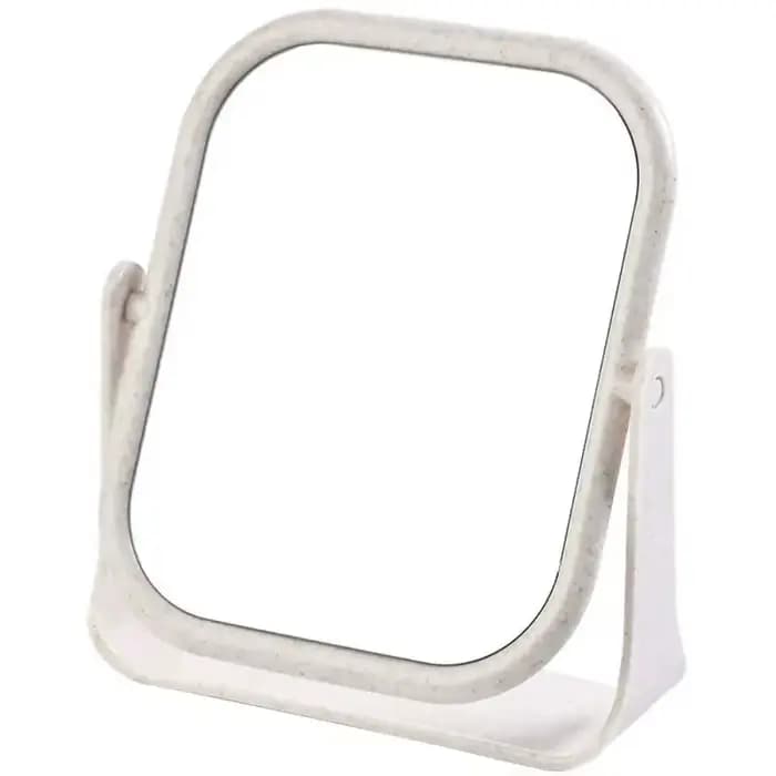 Miroir de maquillage pliable Portable avec support, miroir princesse Double face rotatif à 360 degré