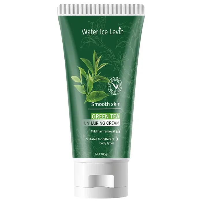 Crème Épilatoire Douceur au Thé Vert - Effet Peau Satinée - Formule Non Irritante - Pour une Sensation de Fraîcheur