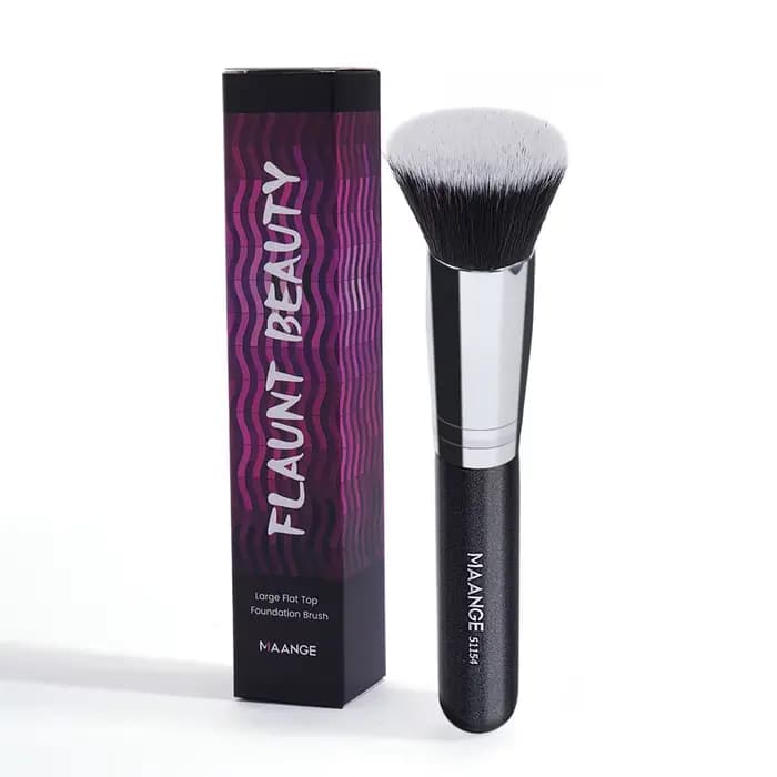 Maange-Pinceau de maquillage avec boîte pour femme, brosse pour fond de teint, correcteur, poudre, b