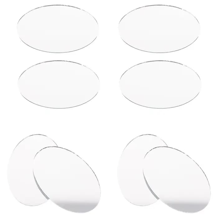 20 lentilles de miroir ovales pour miroir de maquillage DIY