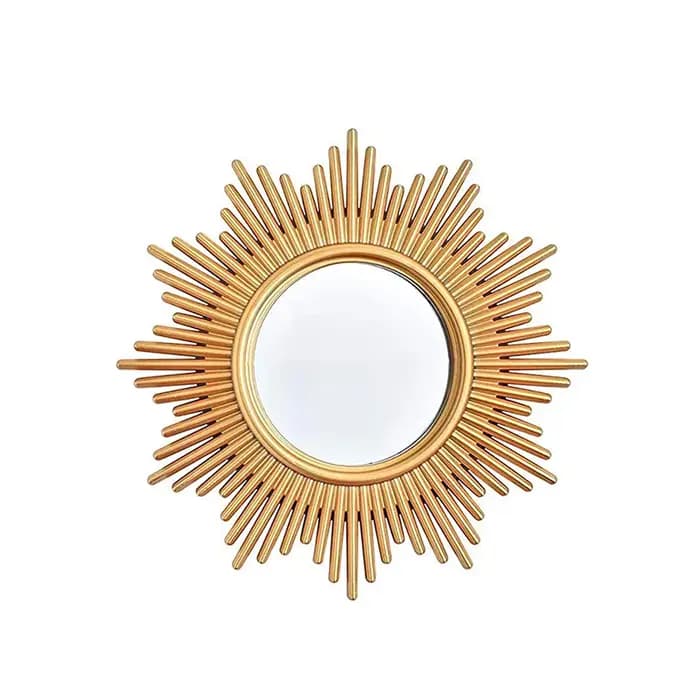 Miroir décoratif moderne à cadre doré