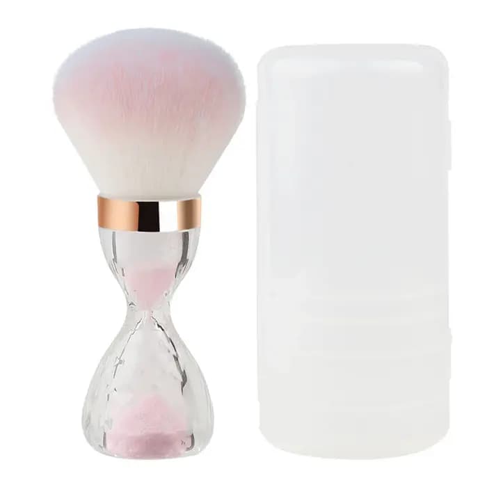Sablier brosse à poudre pour ongles tête de champignon pinceau de maquillage