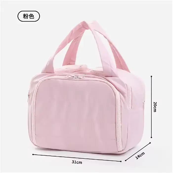 Trousse de toilette et de maquillage portable de couleur unie