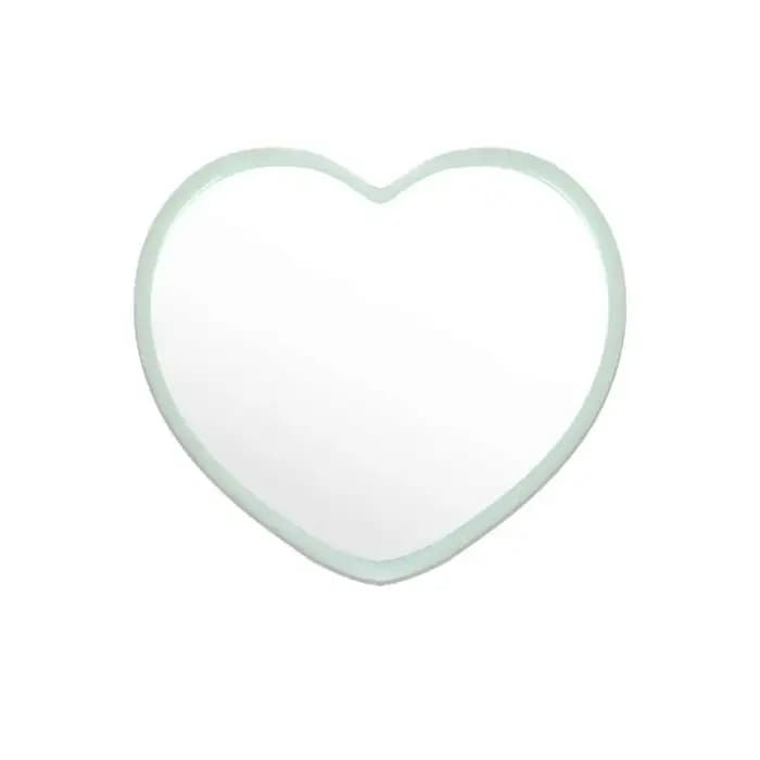Miroir portable en forme de cœur à une face