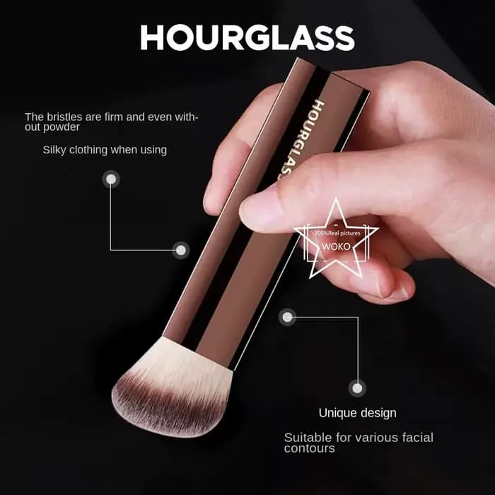 Sablier finition sans couture fond de teint brosse coudée fond de teint brosse visage couverture con