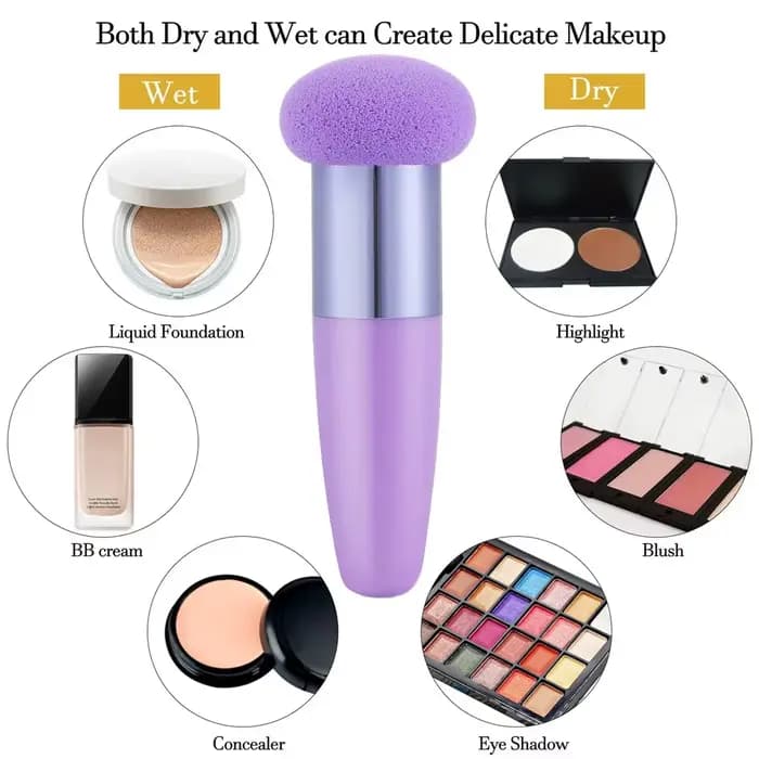 Ensemble d'éponges de maquillage 3 pièces avec poignées – 3 formes uniques