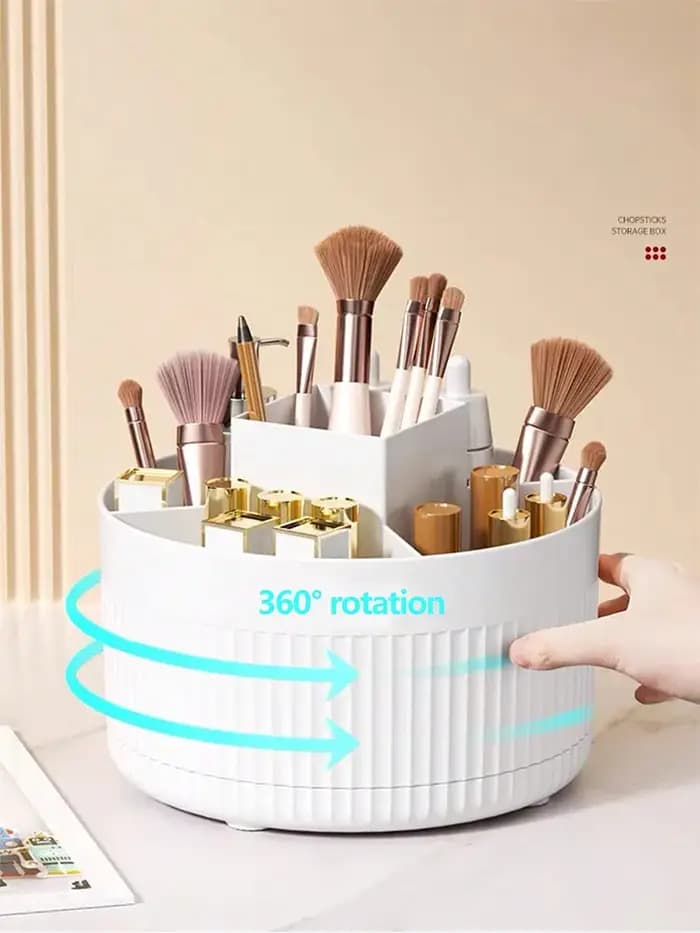 Boîte de rangement rotative pour maquillage - Conteneur