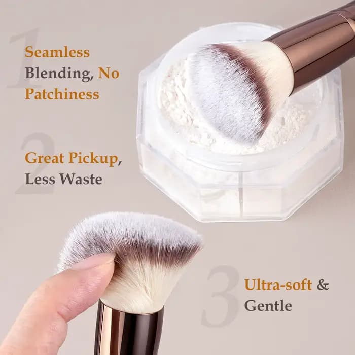 Ensemble de pinceaux de maquillage de voyage avec boîte de rangement