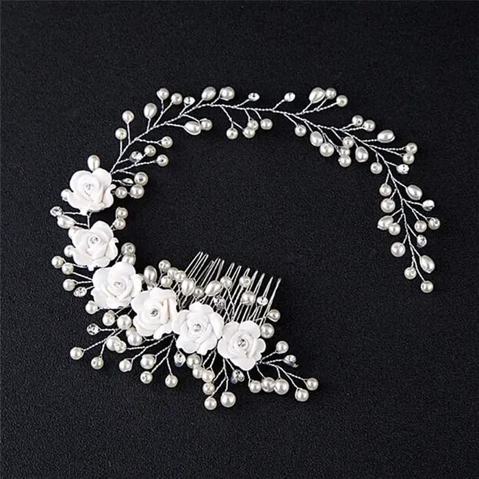 Bijoux de cheveux de mariage de luxe pour peigne à cheveux en perles de mariée, accessoire de cheveux fait à la main, nouveau