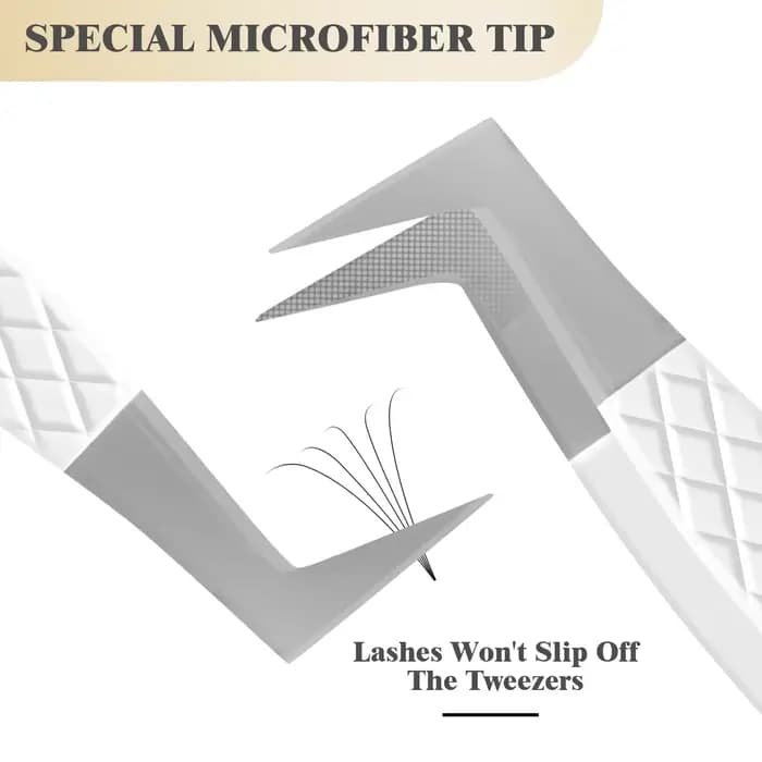 Pincettes pour Extensions de cils, avec pointes en fibres, pour artistes de cils, haute précision, a