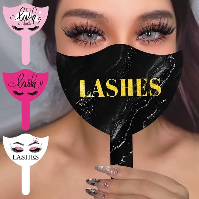2 pièces technicien de cils Photo accessoire PVC souple cartes de beauté de cils portables pour les