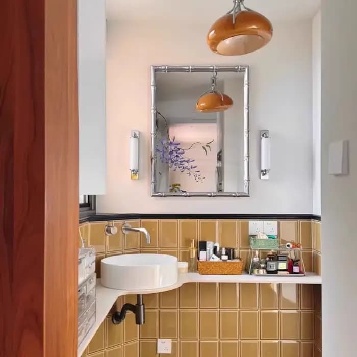 Miroir de chambre à coucher nordique suspendu