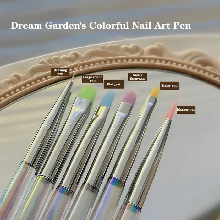 Stylo d'art de conception d'ongle Aurora pinceau Transparent