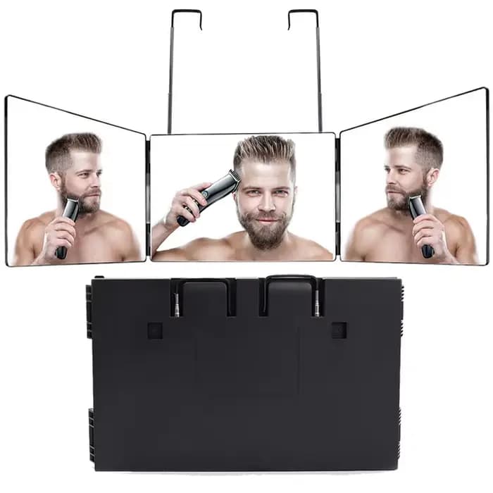 Nouveau miroir 3 voies pour la coupe de cheveux en solo