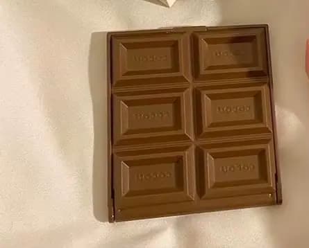 Miroir pliable en forme de chocolat, 1 pièce, miroir de maquillage compact et portable, léger, décor