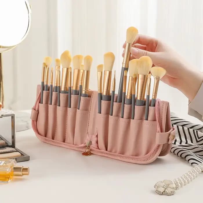 Sac de rangement multifonctionnel pour pinceaux de maquillage