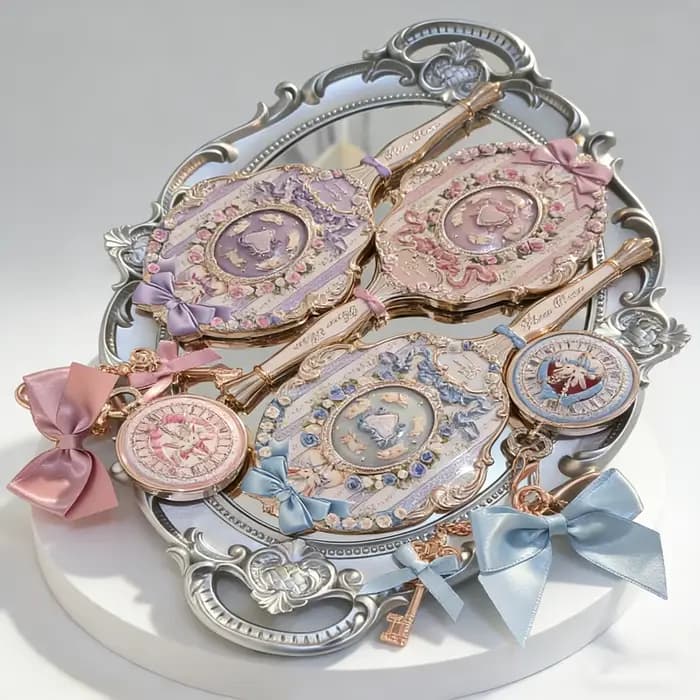 Miroir de poche portable Flower Know Bunny Garden Collection