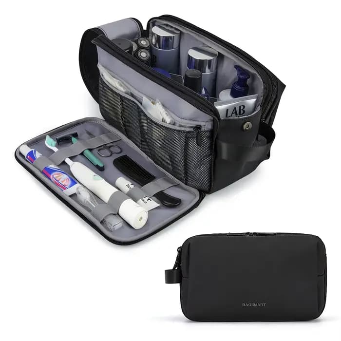 BAGSMART trousse de toilette grande capacité sac cosmétique pour hommes multifonction étanche essent