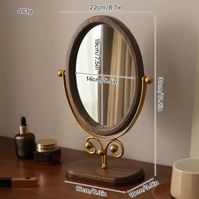 Miroir de maquillage Vintage pour filles