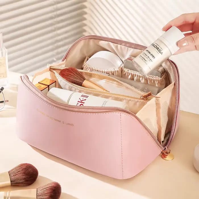 Trousse de maquillage Portable de grande capacité, sac de rangement de beauté et de soins de la peau