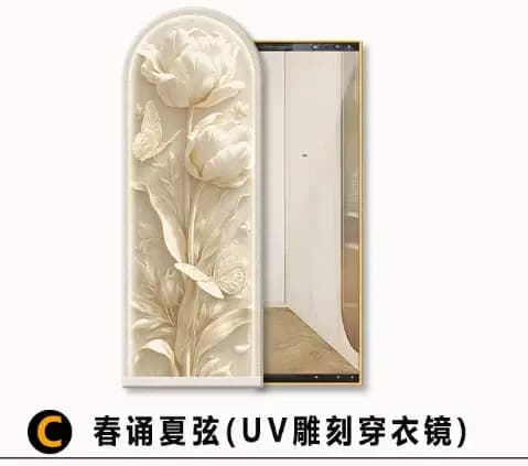 Blanc créatif miroir organisateur couverture maquillage affichage