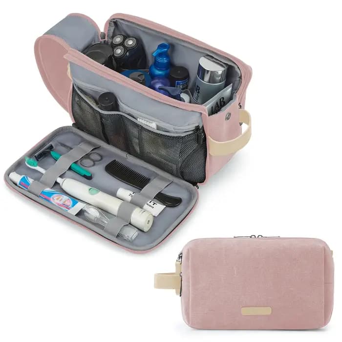 BAGSMART trousse de toilette grande capacité sac cosmétique pour hommes multifonction étanche essentiels de voyage organisateur de maquillage pour femmes