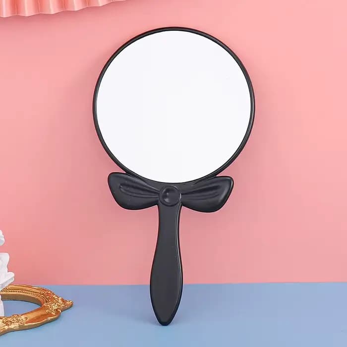 Miroir de maquillage en forme de cœur avec poignée en diamant pour femme, outil cosmétique de beauté